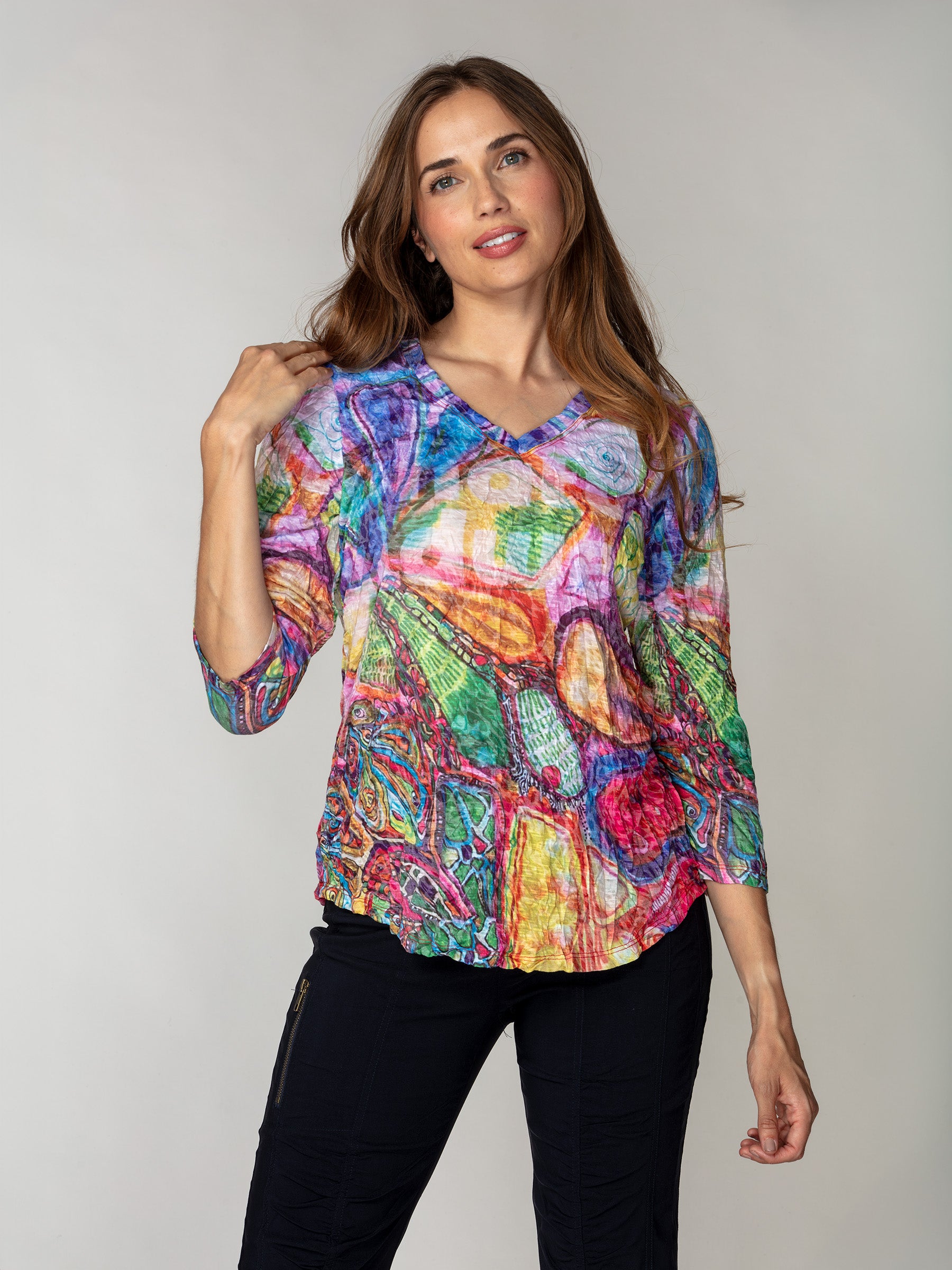 V-Neck Top - Vivid Canvas