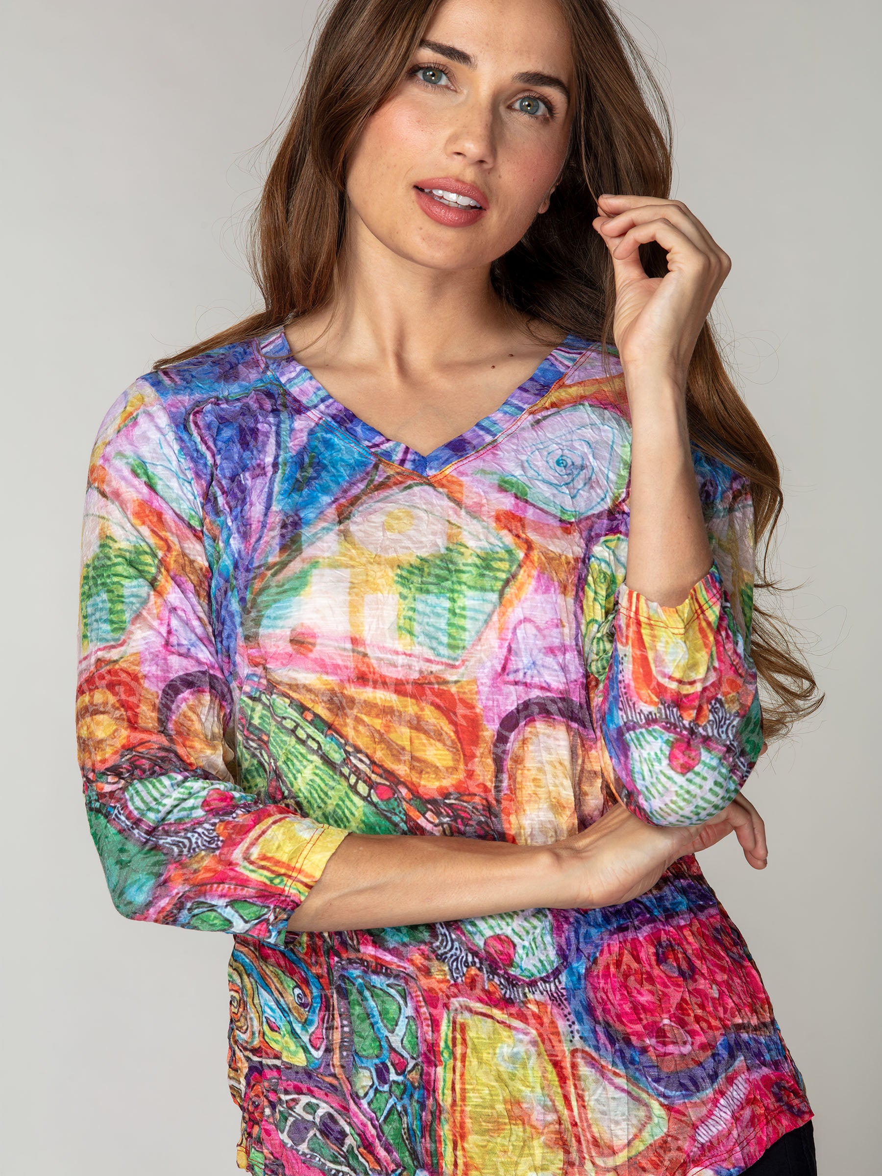 V-Neck Top - Vivid Canvas