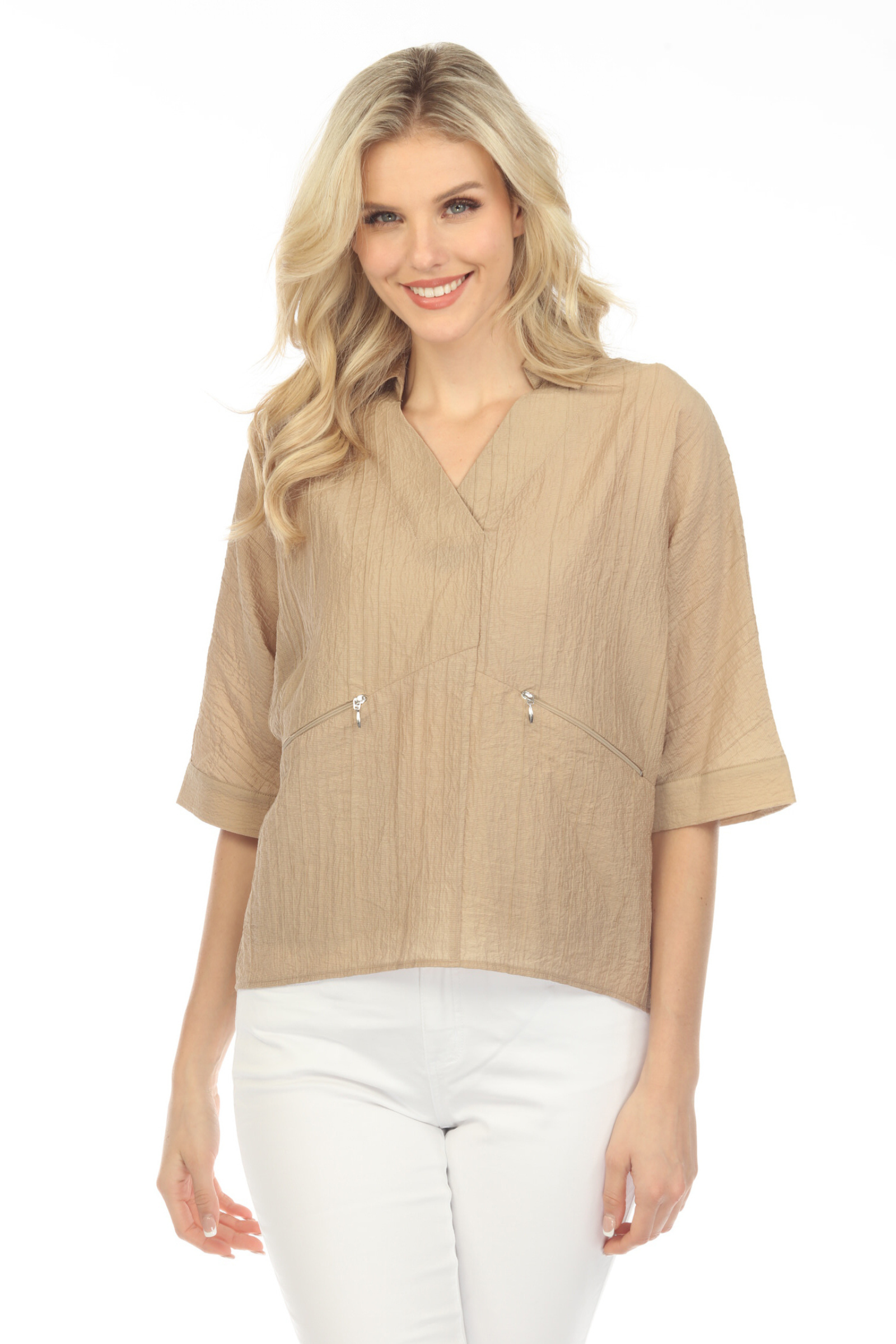 Dolman Top with Zippers