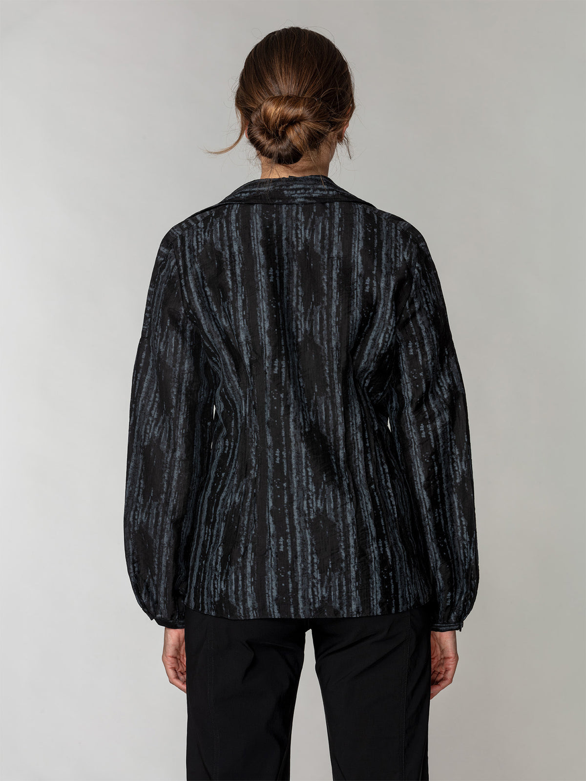 Soft Stripe Button Front Blouse