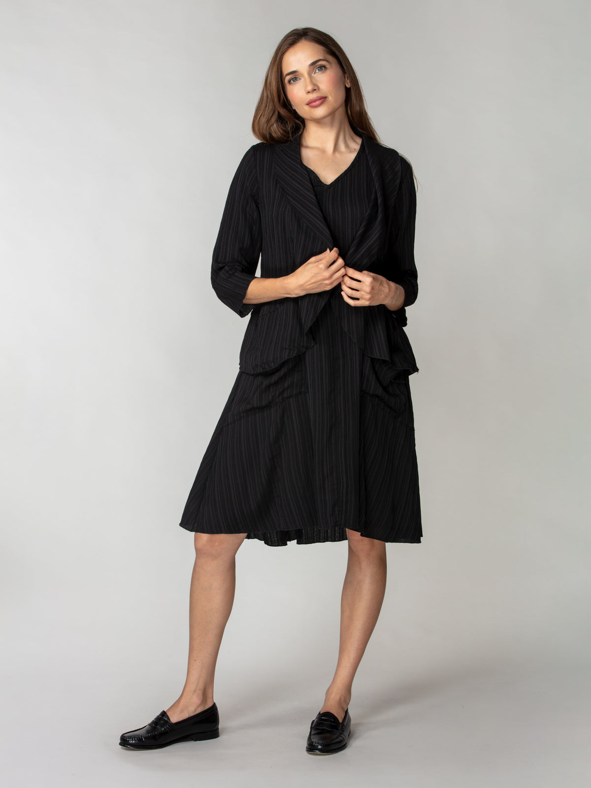 Riviera Two-Pocket Dress Set - Black