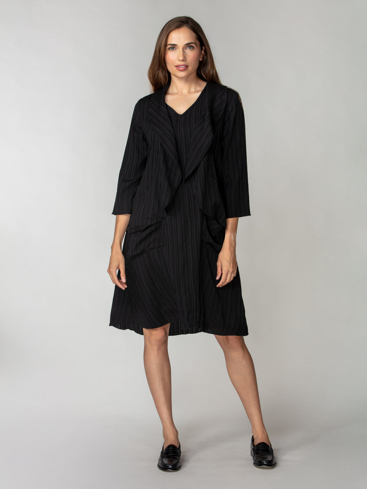 Riviera Two-Pocket Dress Set - Black