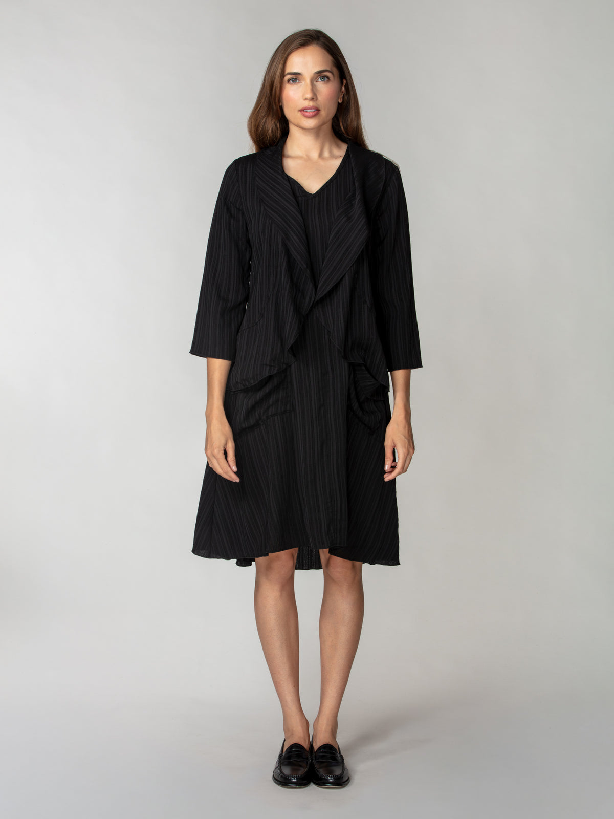 Riviera Two-Pocket Dress Set - Black