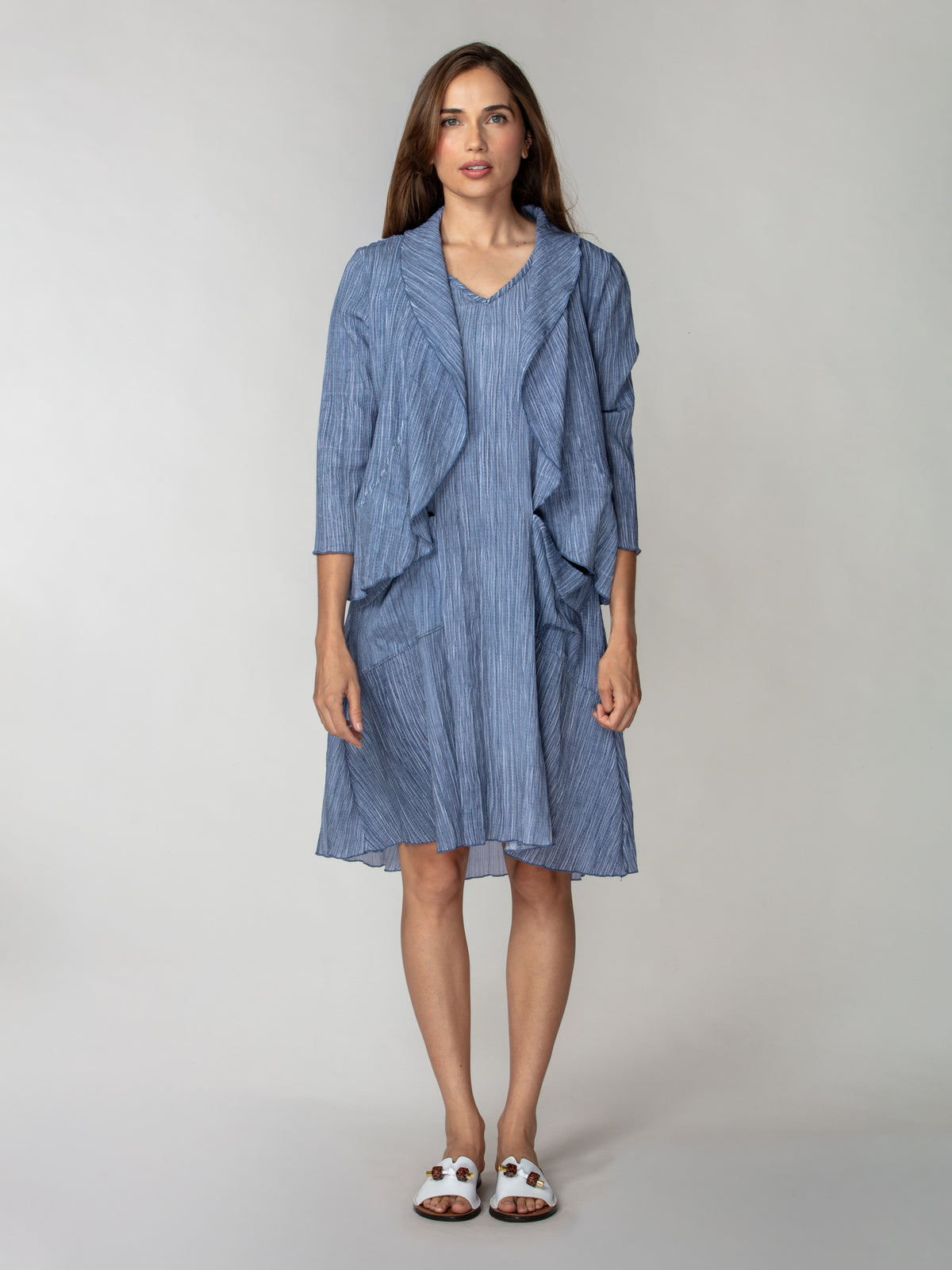 Riviera Two-Pocket Dress Set - Blue