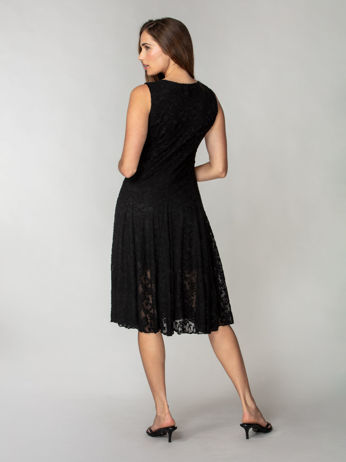 Textured Lace Tie-Hem Dress
