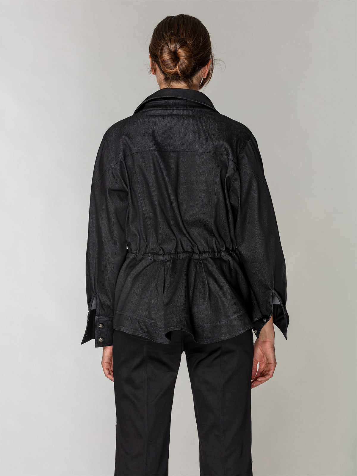Soft Stretch Drawcord Utility Jacket