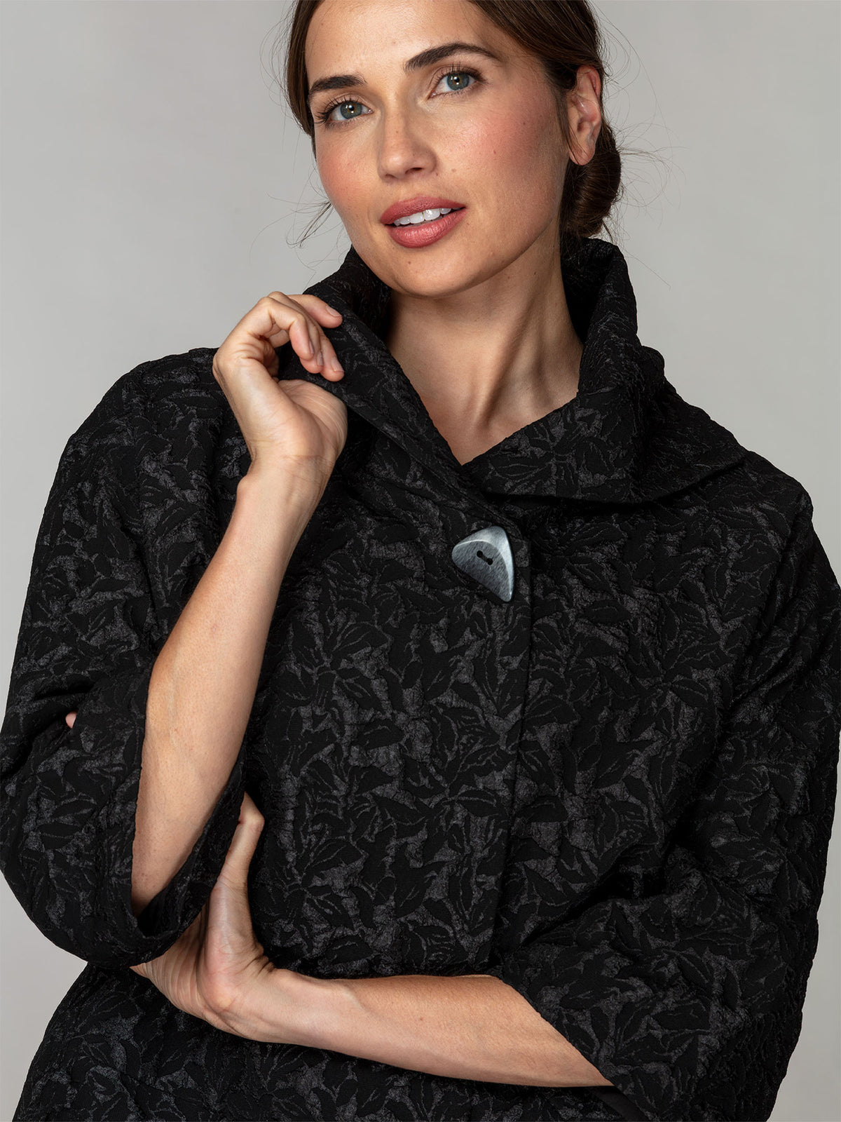 Lustre Textured Swing Jacket