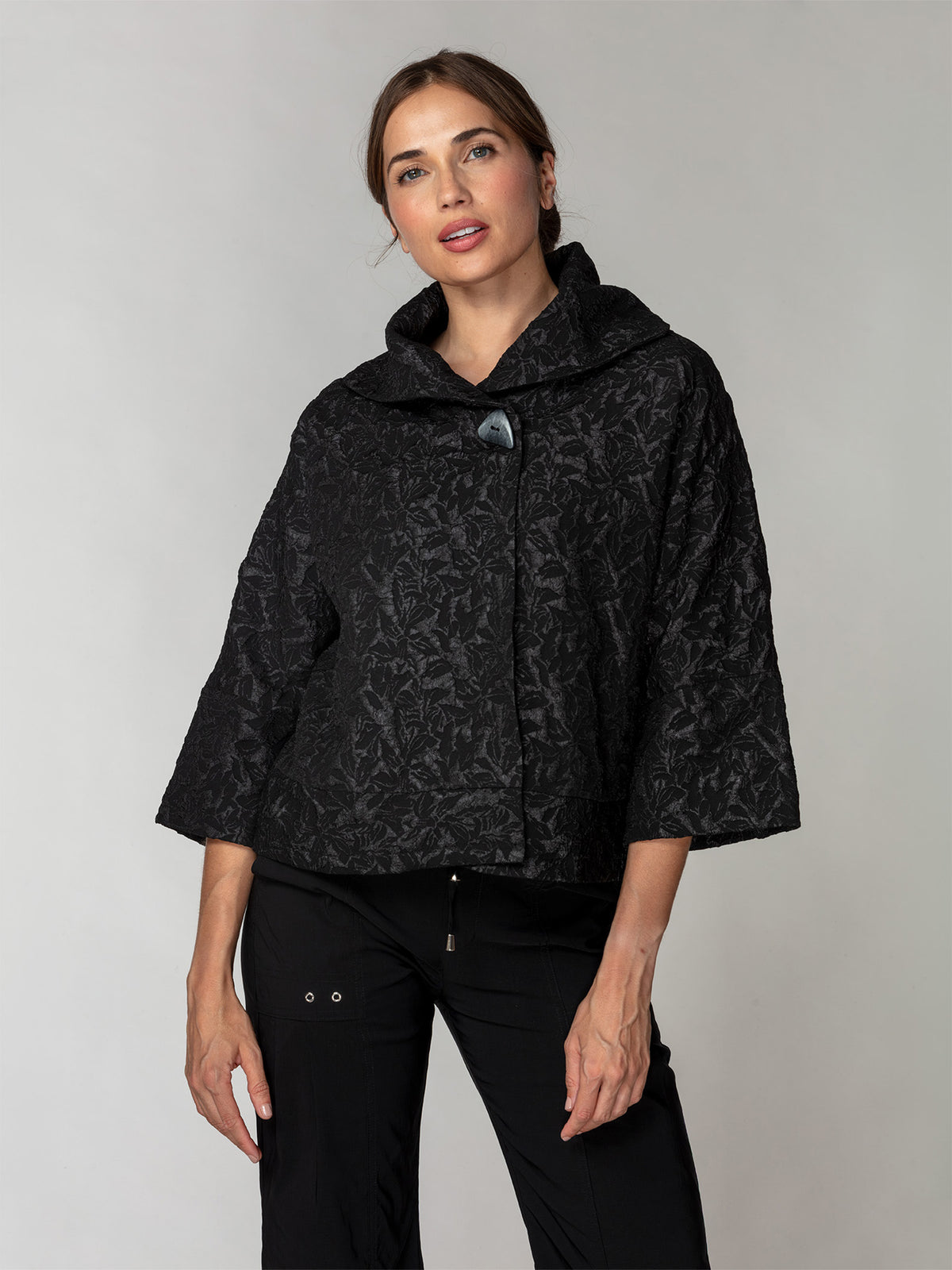 Lustre Textured Swing Jacket