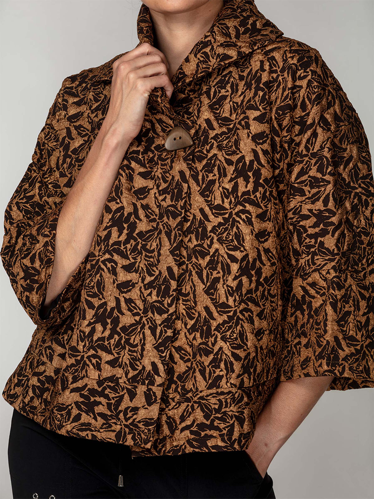 Lustre Textured Swing Jacket