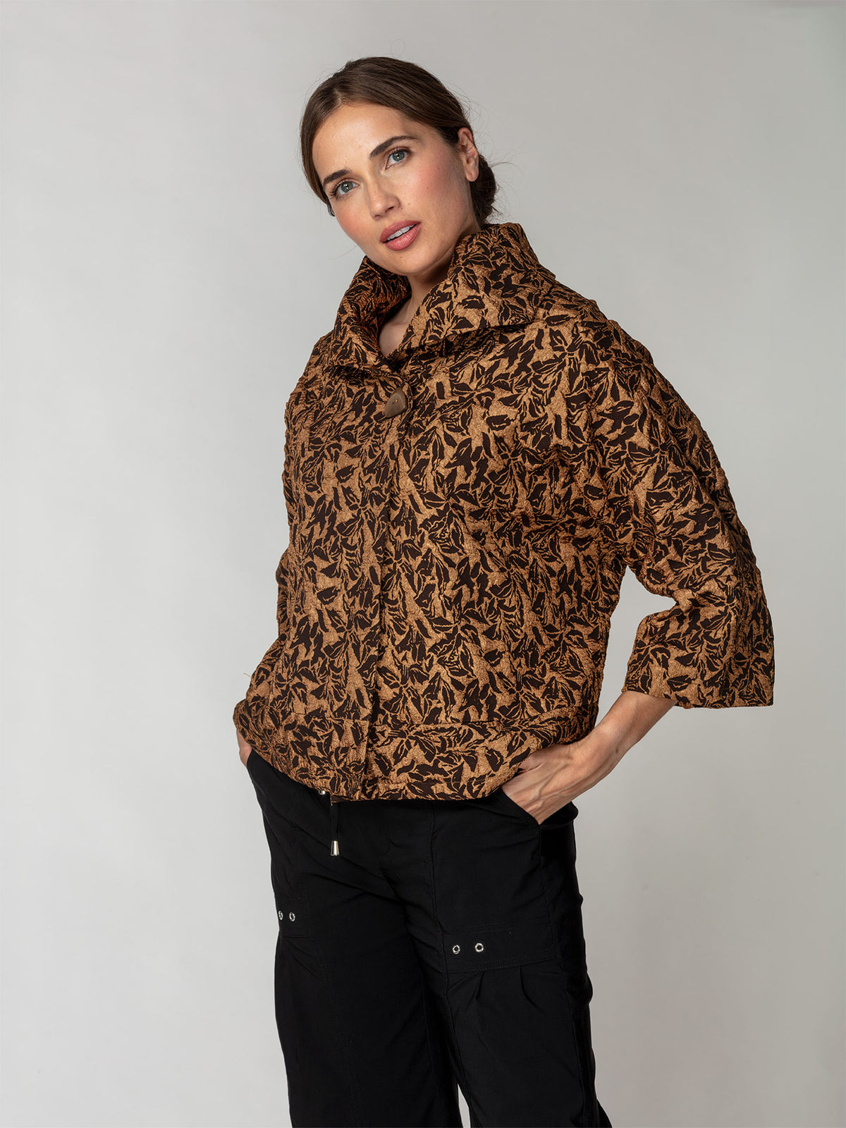 Lustre Textured Swing Jacket