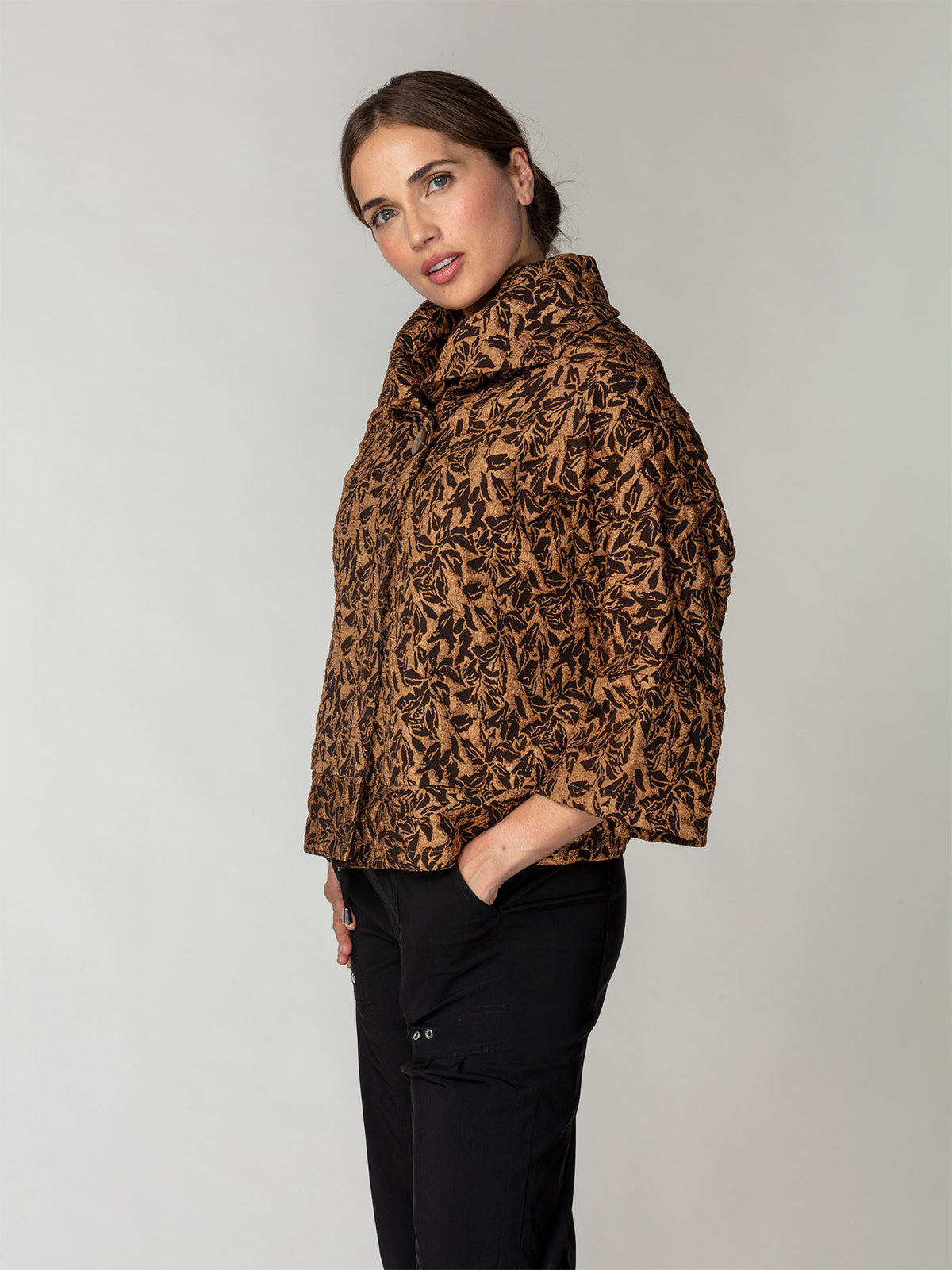 Lustre Textured Swing Jacket