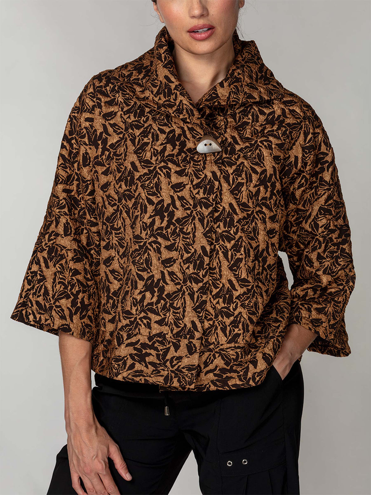 Lustre Textured Swing Jacket