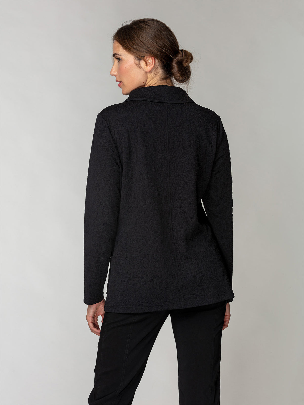 Embossed Zip-Front Jacket