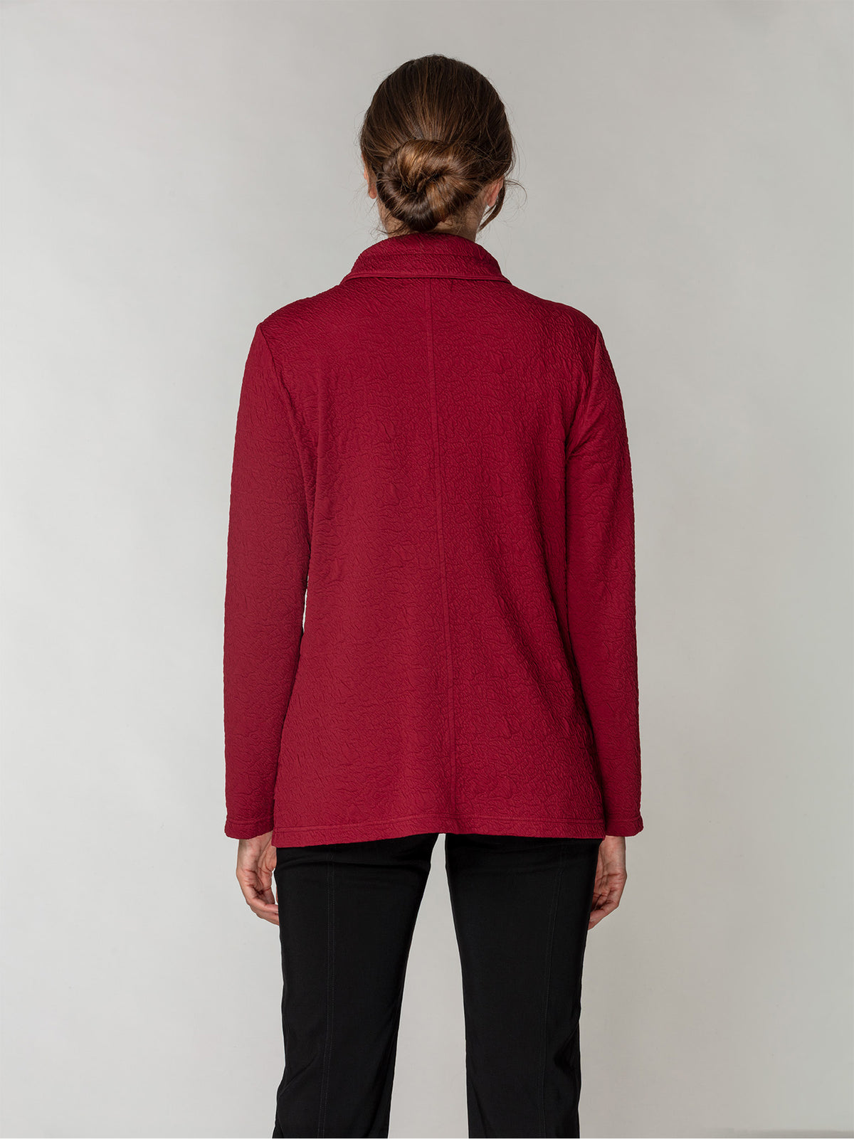 Embossed Zip-Front Jacket