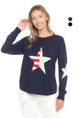 Stars and Stripes Cotton  Sweater - CARINE
