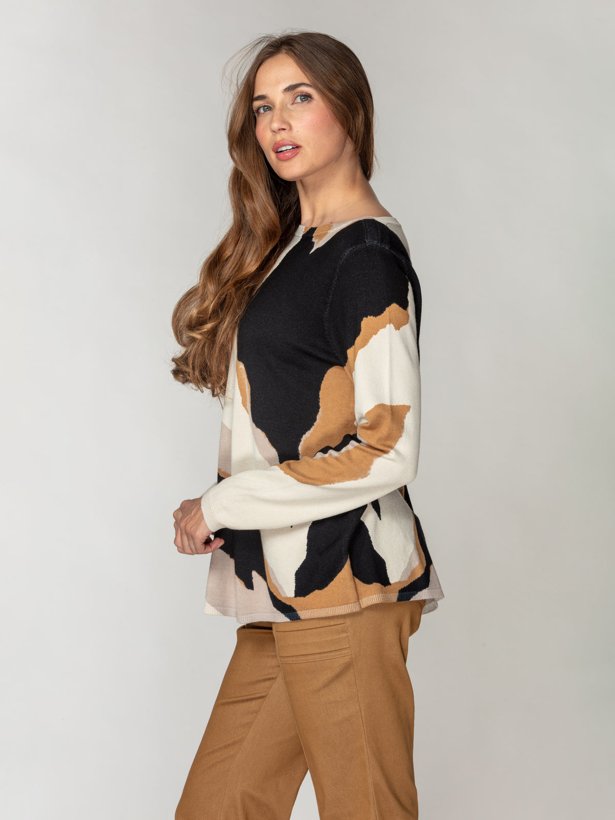 Fluid Knit Boatneck Sweater