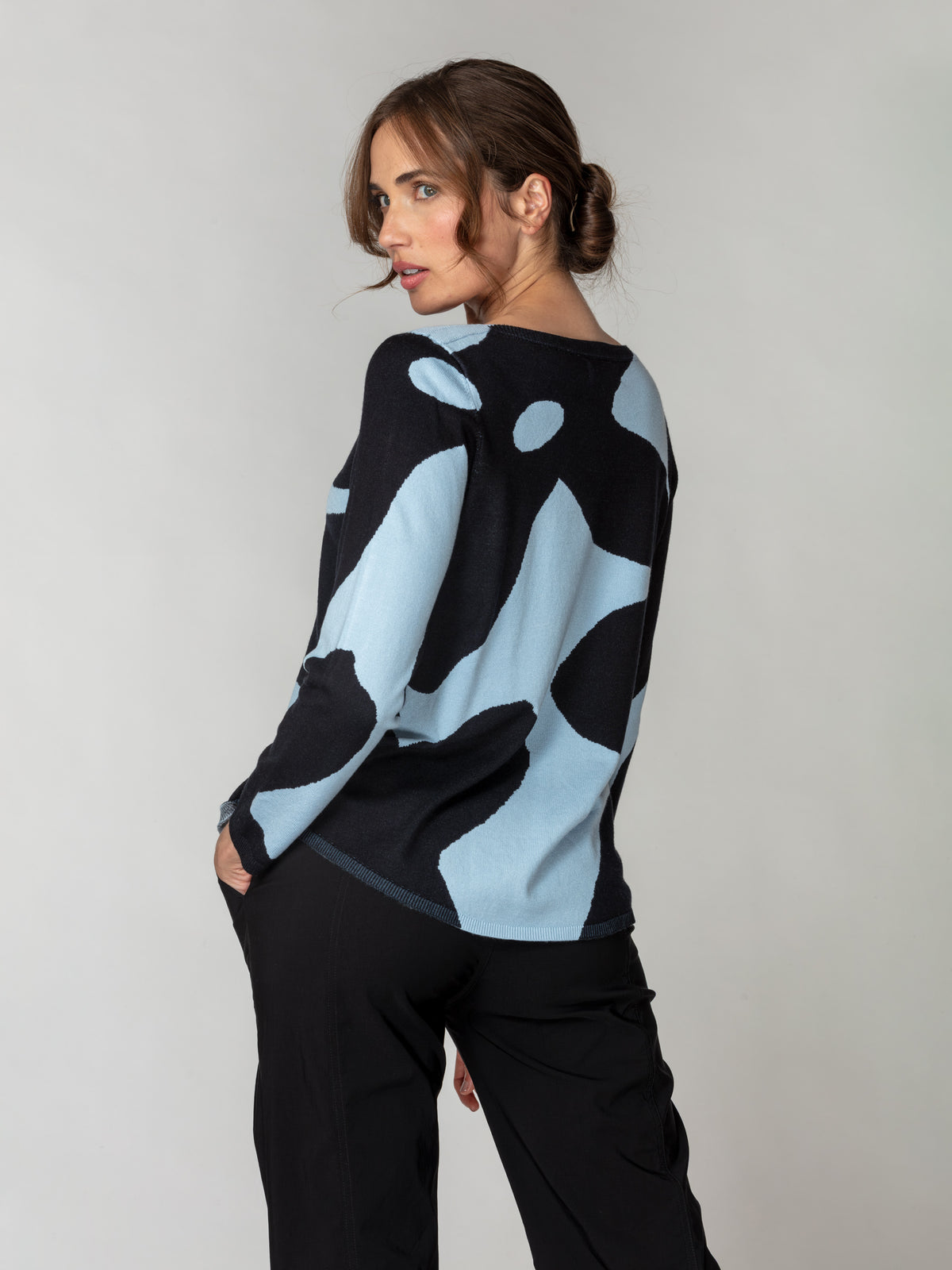 Fluid Knit Boatneck Sweater