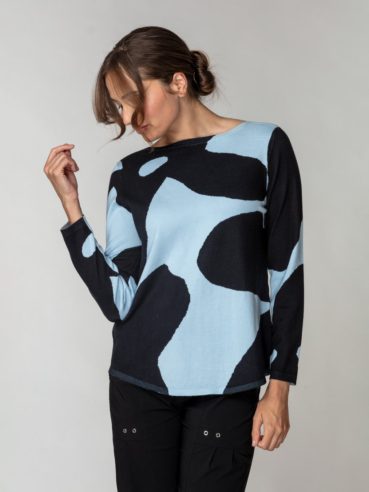 Fluid Knit Boatneck Sweater