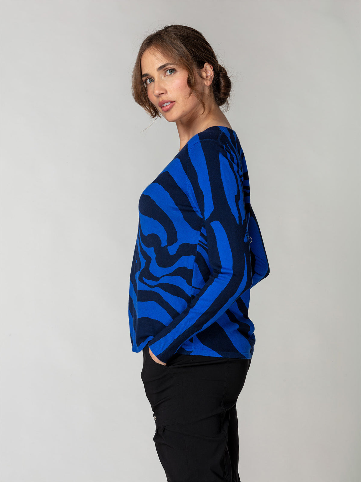Fluid Knit V-Neck Sweater