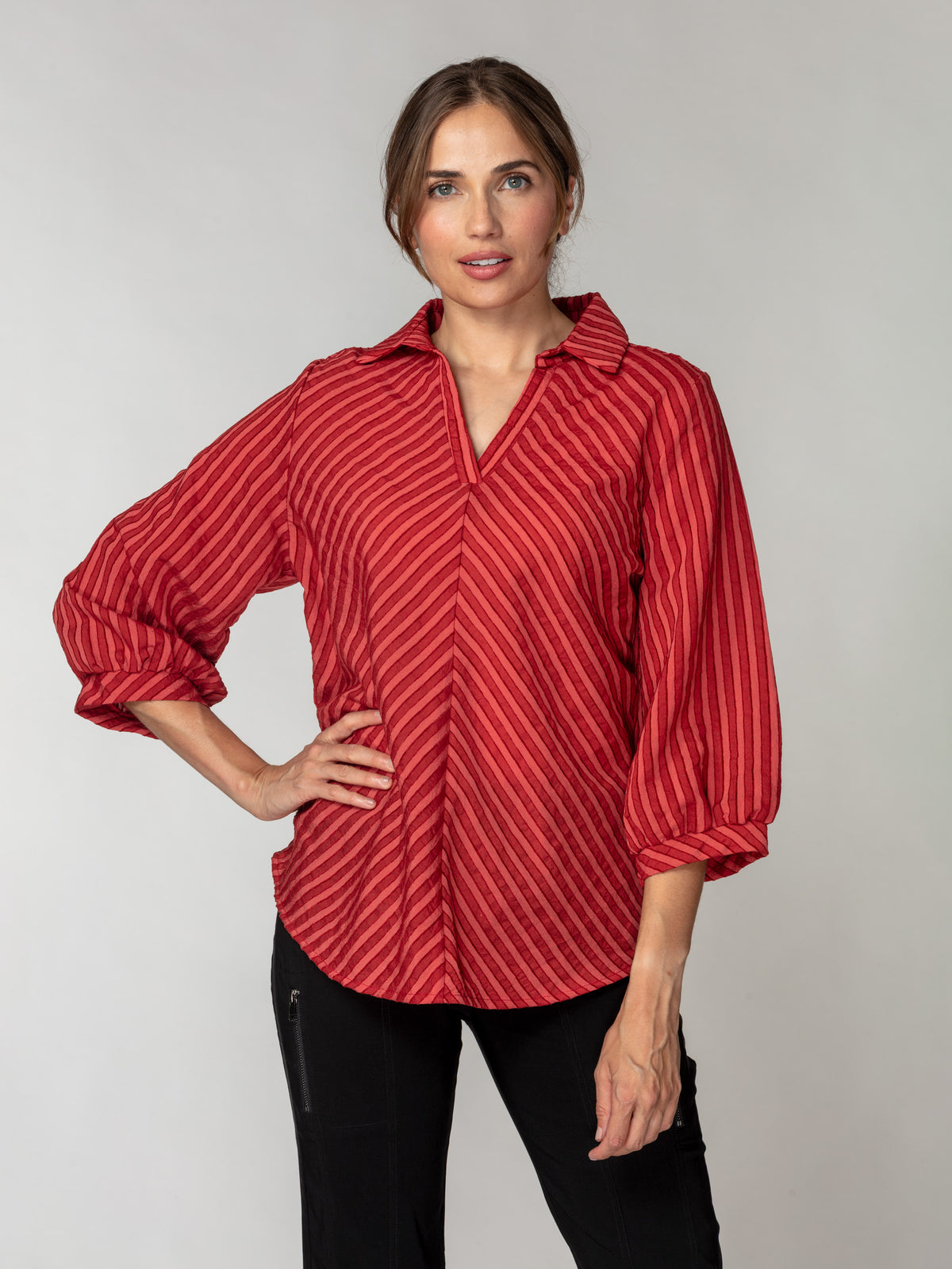 Diagonal Stripe Textured Popover