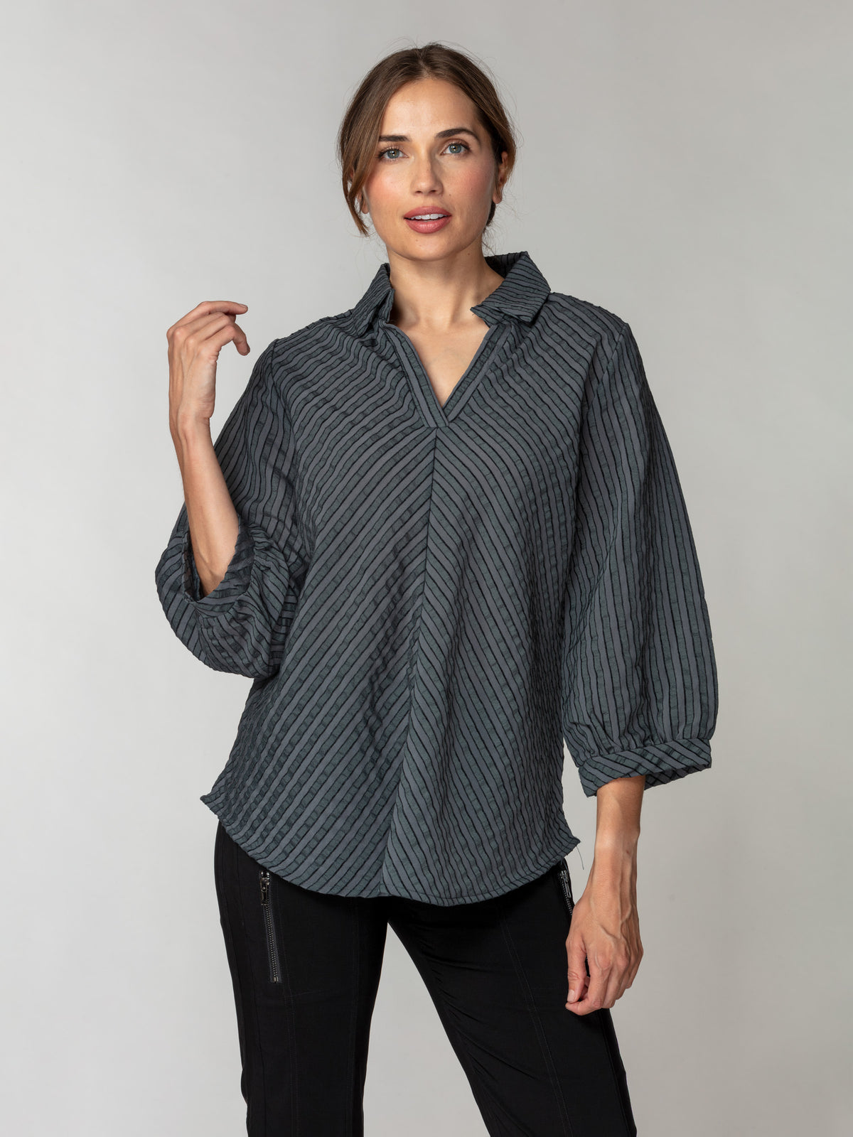 Diagonal Stripe Textured Popover