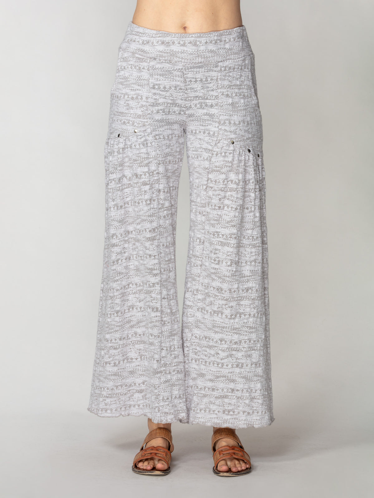 Jacquard Knit Palazzo Pant