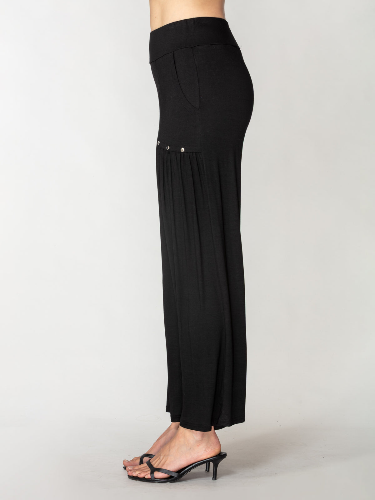 Studded Pull-On Palazzo Pant