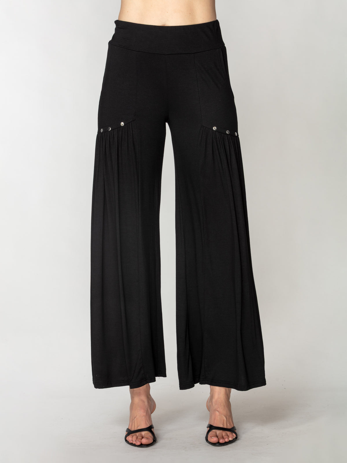 Studded Pull-On Palazzo Pant