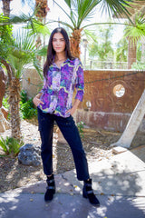 Sabrina Shirt - Orchid Mosaic - CARINE