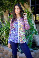 Pamela Top L/S - Sunset Ribbons - CARINE