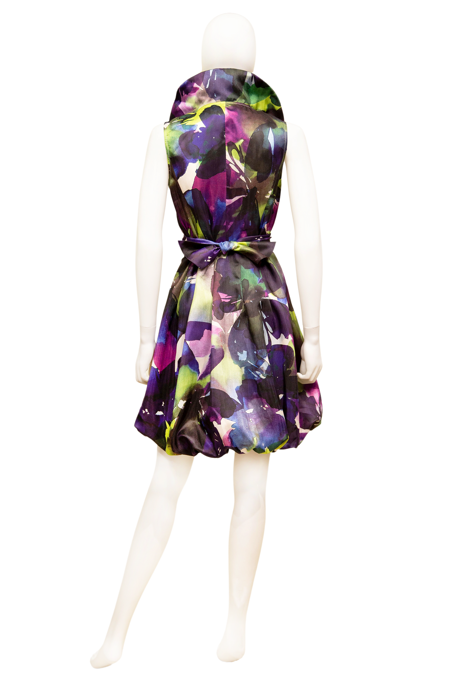 Sleeveless Print Bubble Dress - CARINE