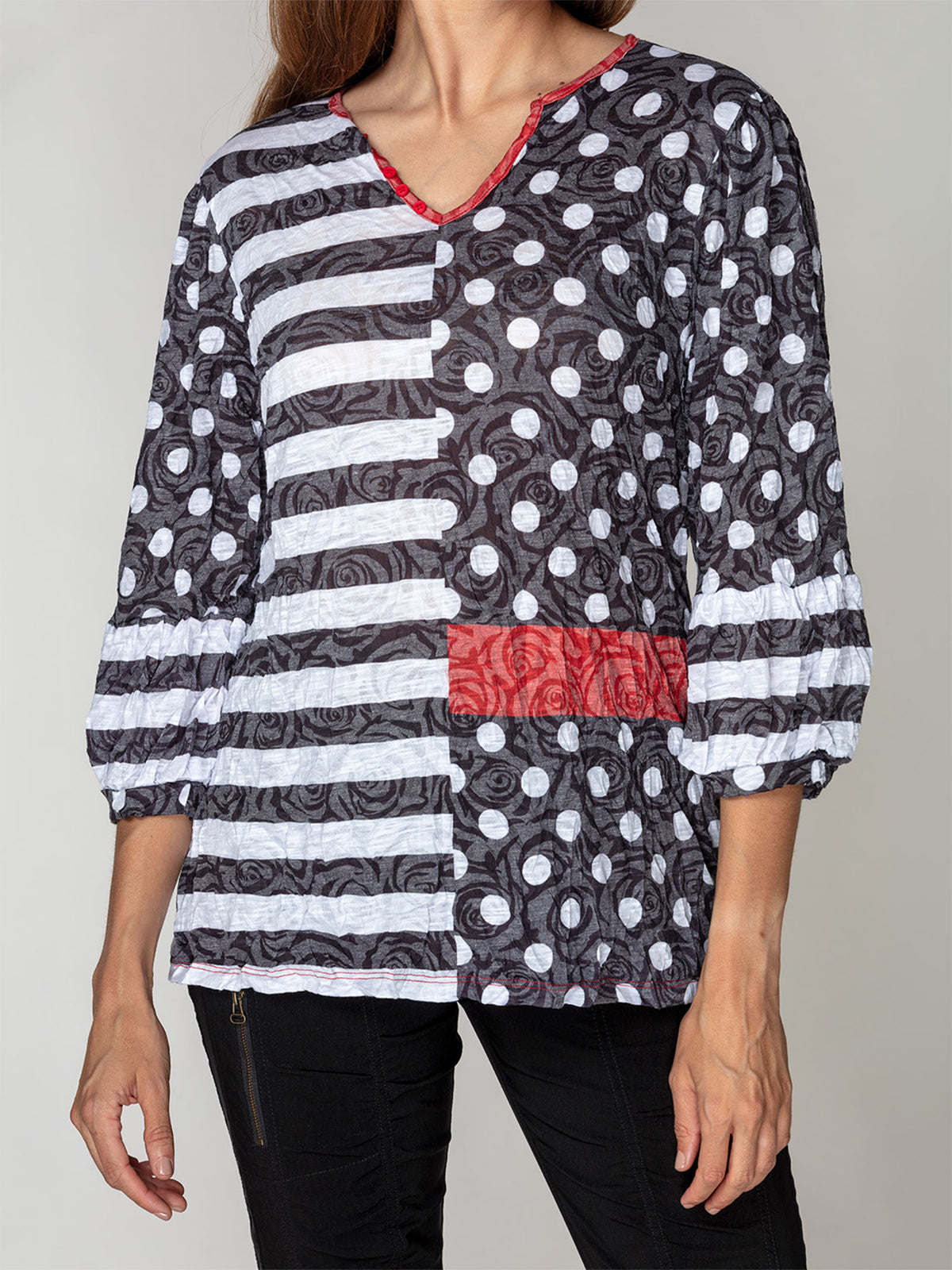 Maribel Top - Dashed Dots