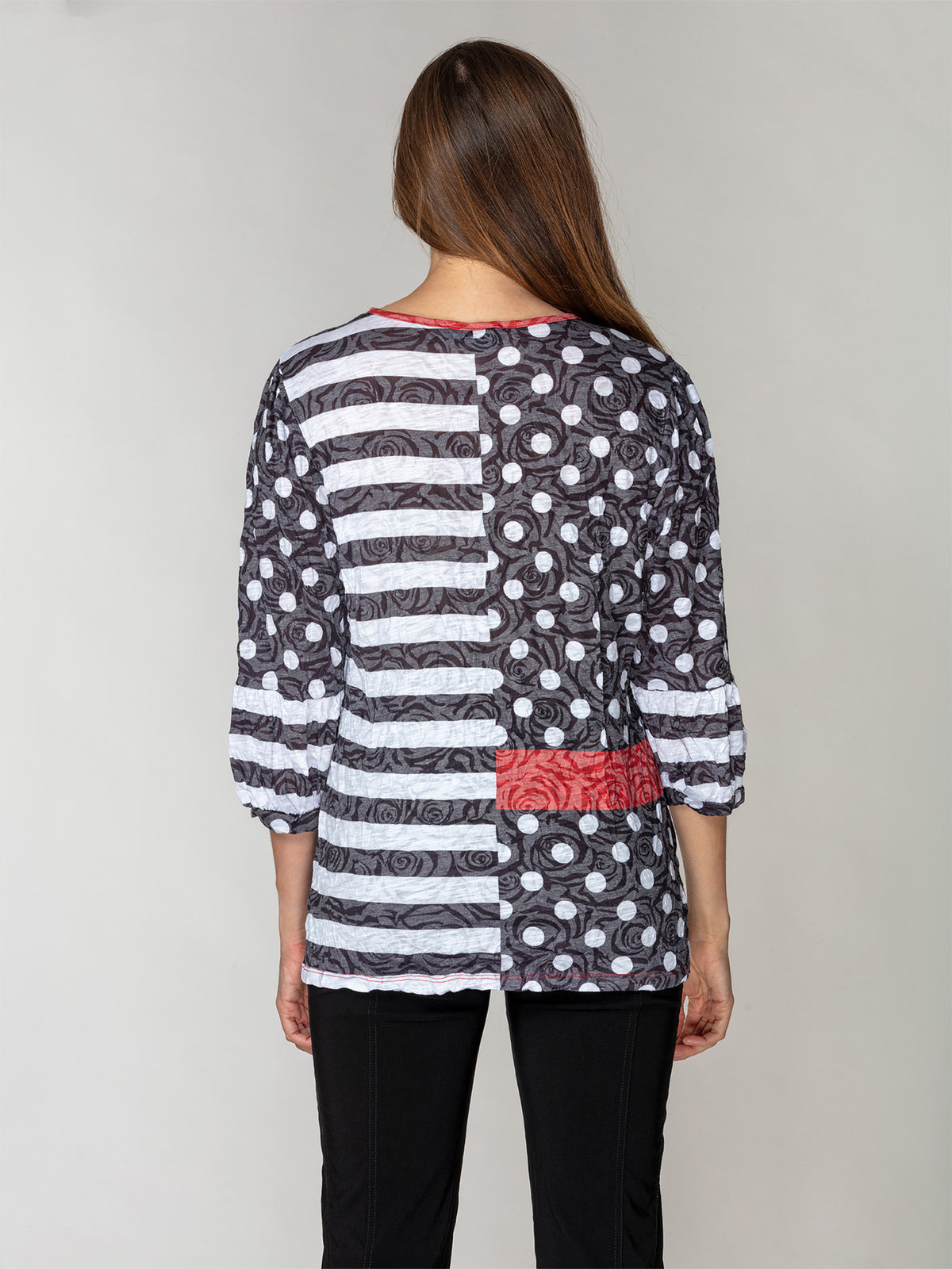 Maribel Top - Dashed Dots