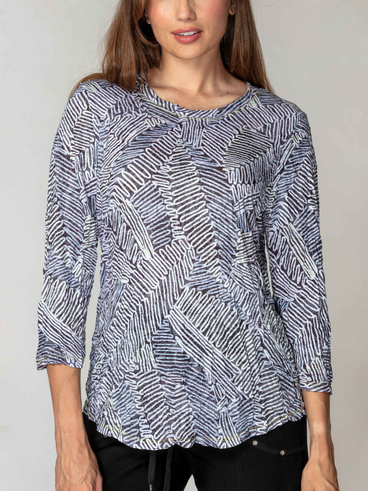 Round-Neck Top - Ivory Stitch