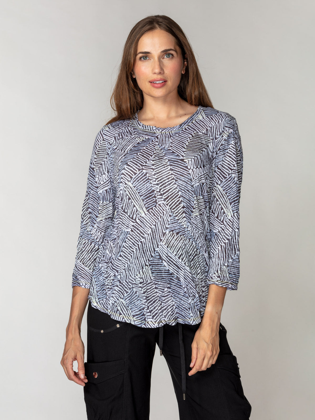 Round-Neck Top - Ivory Stitch