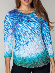 Round-Neck Top - Fish Current