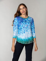 Round-Neck Top - Fish Current