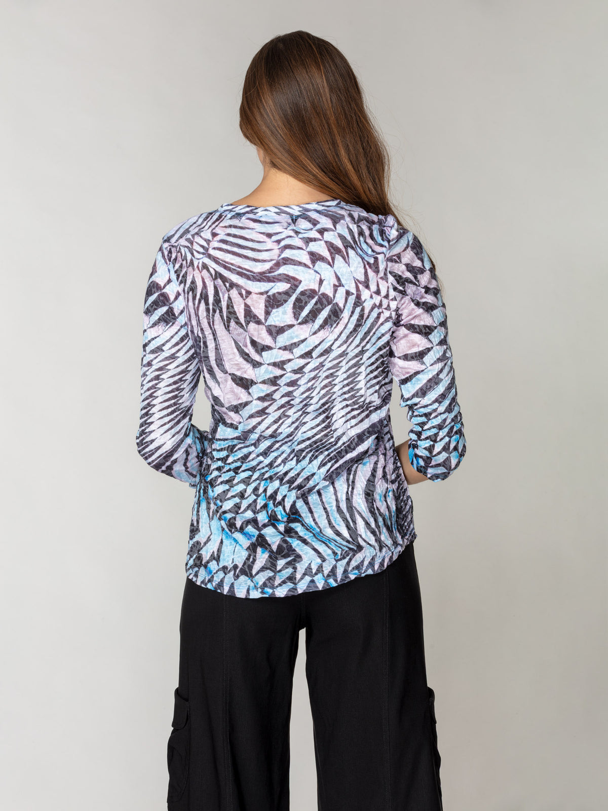 Round-Neck Top - Ice Ripple