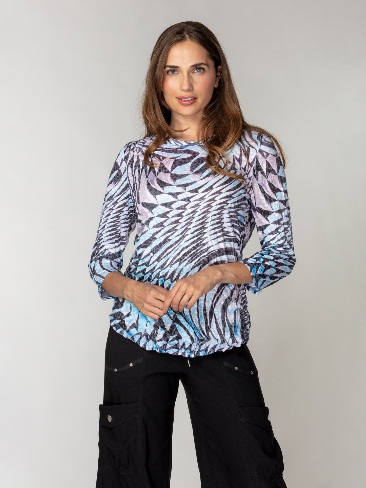 Round-Neck Top - Ice Ripple