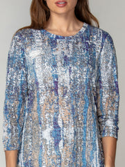 Round-Neck Top - Weathered Blue