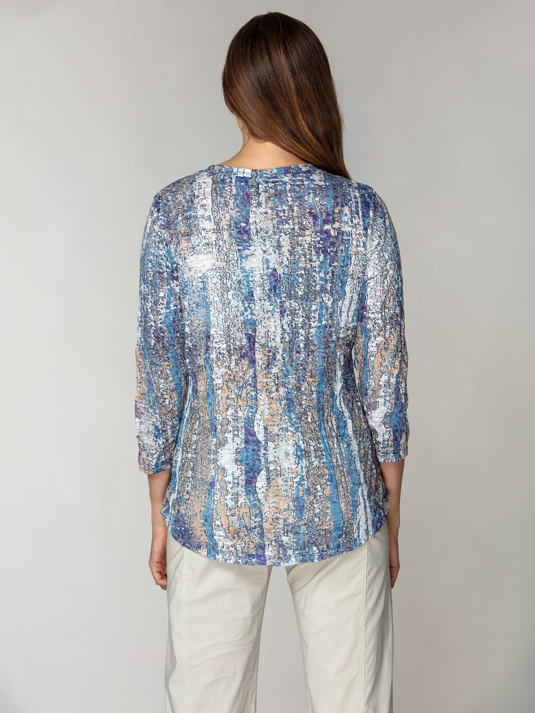 Round-Neck Top - Weathered Blue