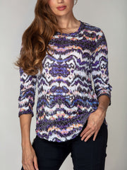 Round-Neck Top - Amethyst Echo