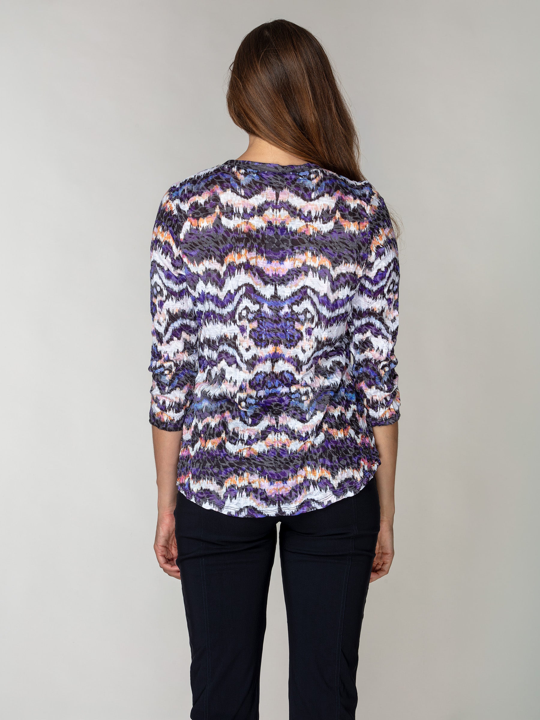 Round-Neck Top - Amethyst Echo