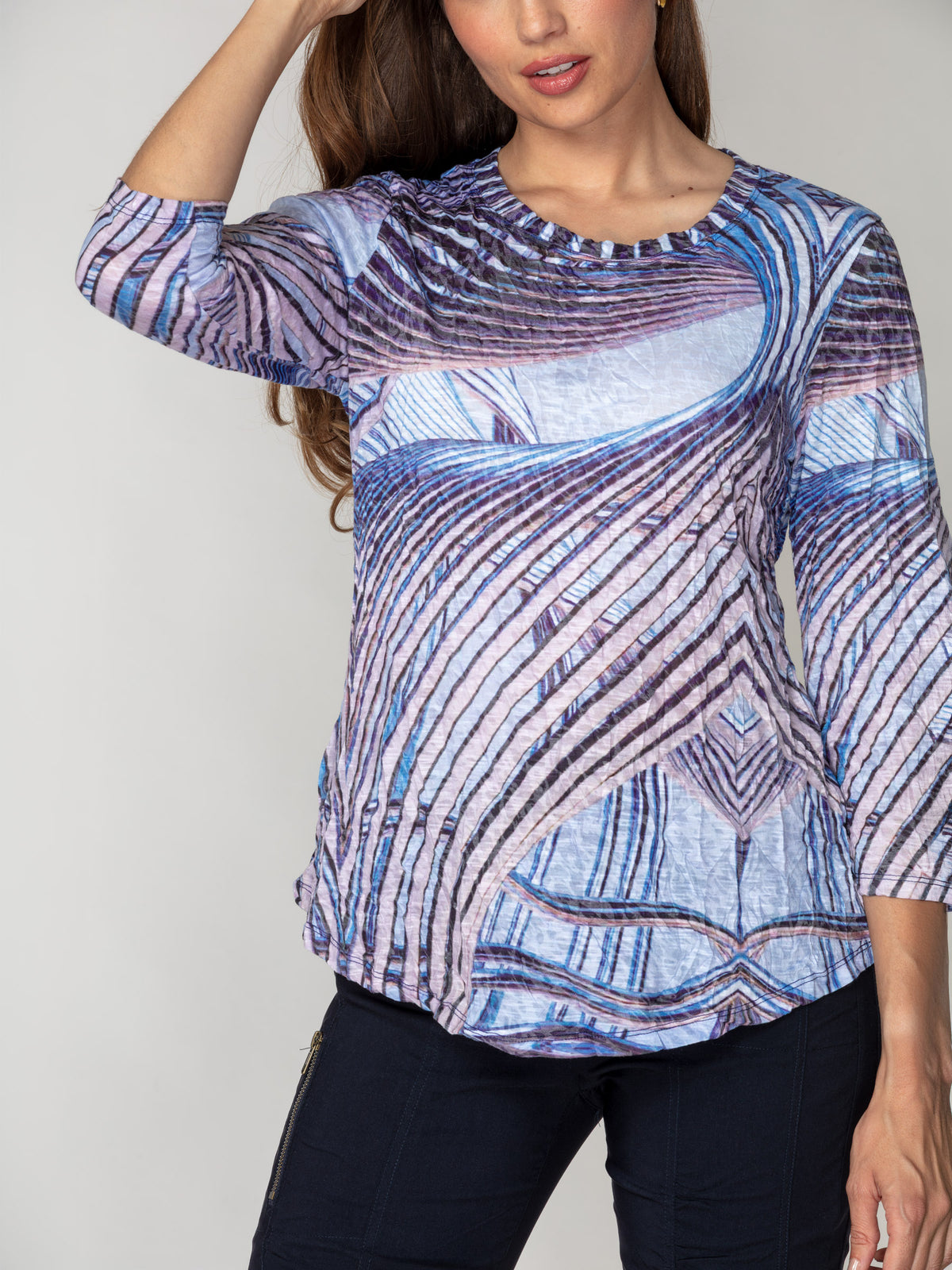 Round-Neck Top - Aerial Shift