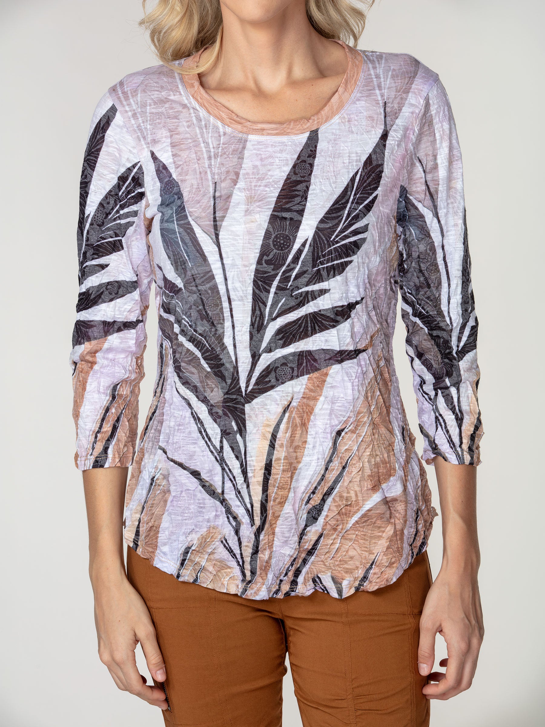 Round-Neck Top - Soft Reeds