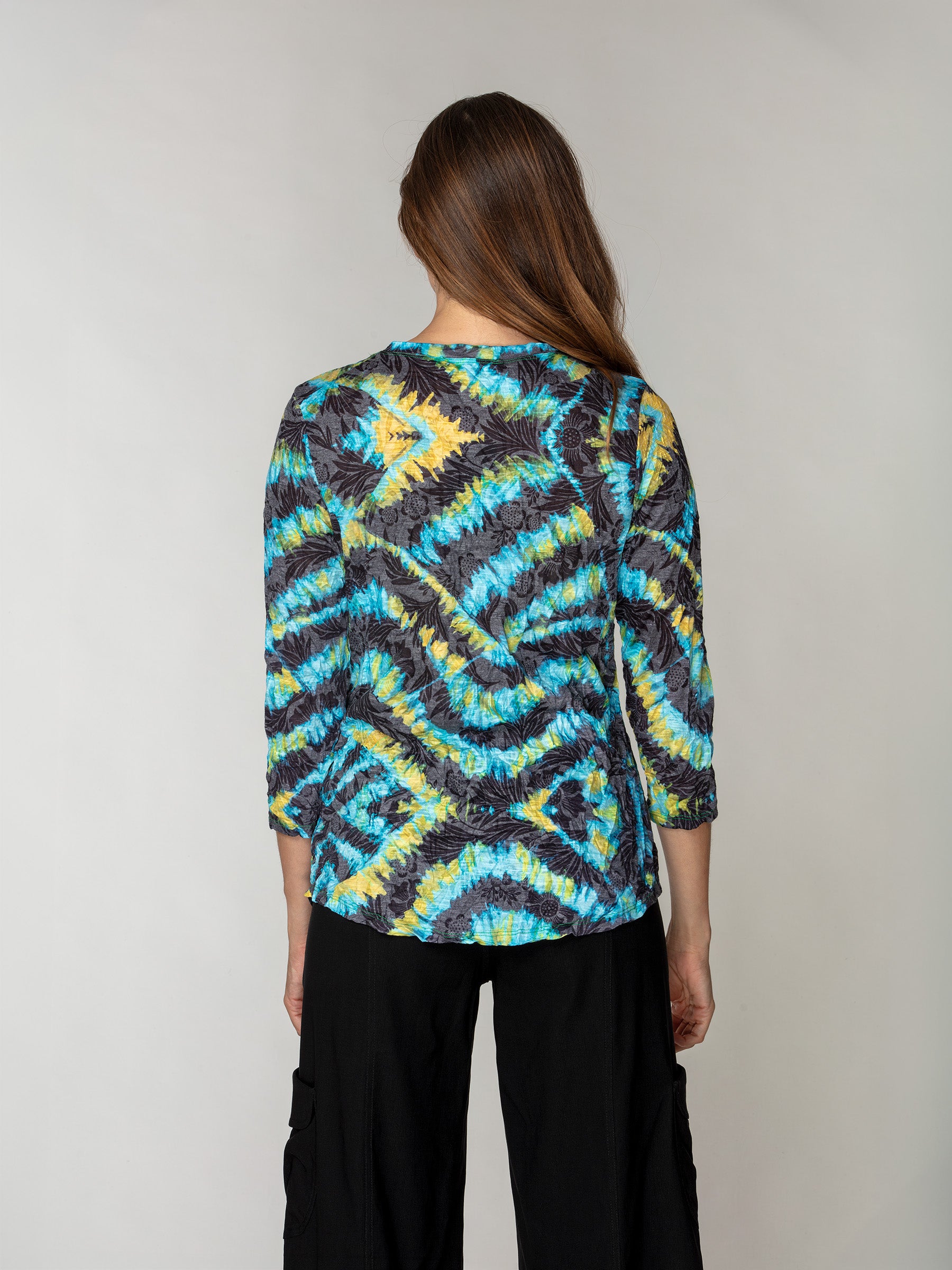 Round-Neck Top - Electric Whirl