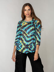 Round-Neck Top - Electric Whirl