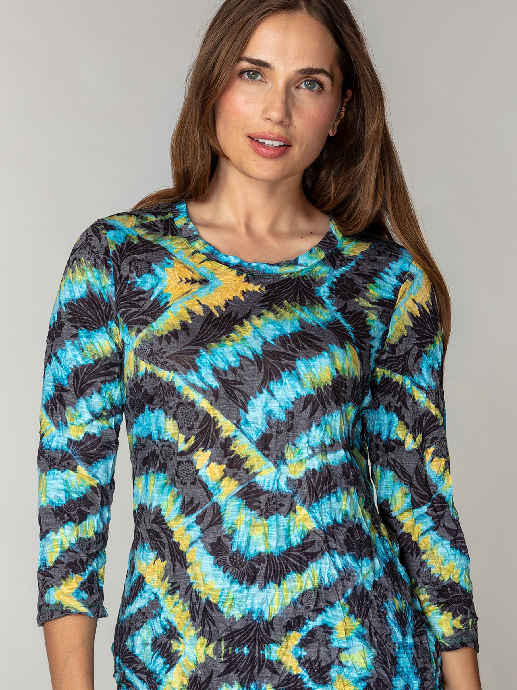 Round-Neck Top - Electric Whirl