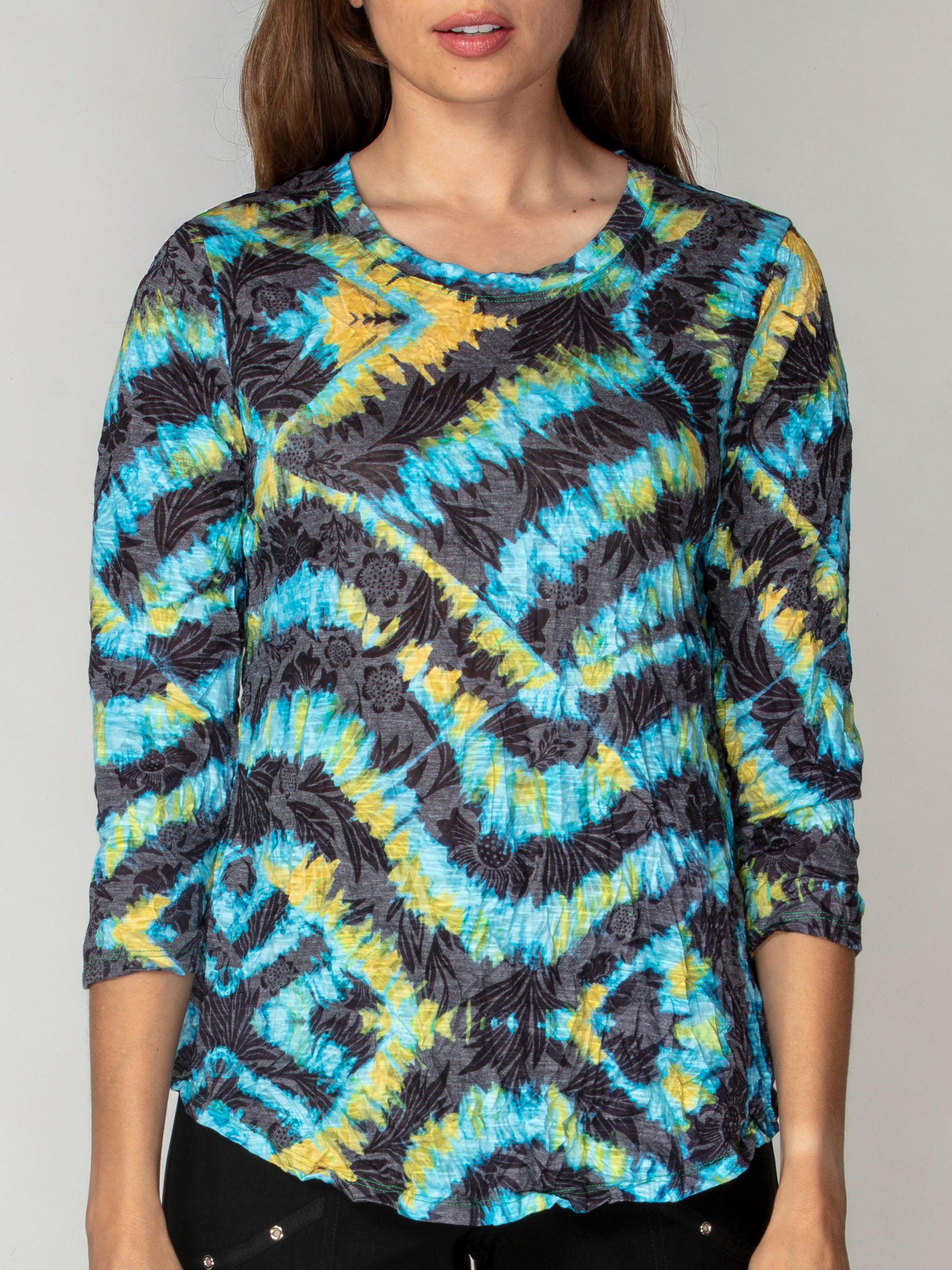 Round-Neck Top - Electric Whirl