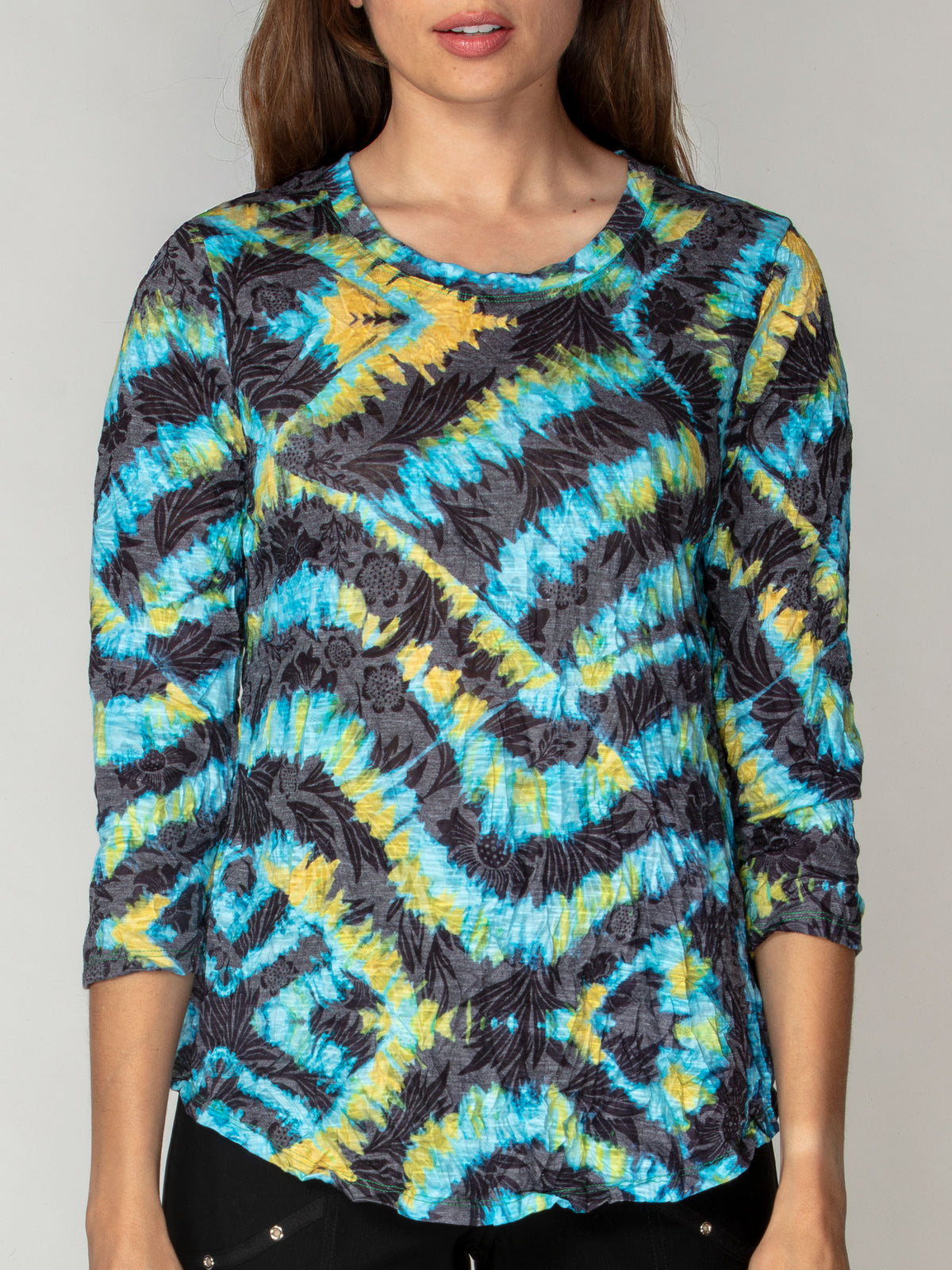 Round-Neck Top - Electric Whirl
